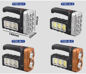 Wielofunkcyjna przenośna lampa latarka słoneczna 7702-B2 powerbank USB 2