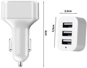 Samochodowa ładowarka do gniazd zapalniczki 3xusb 3