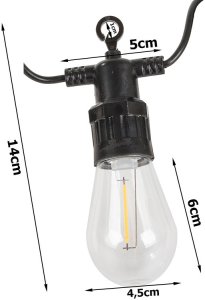 Girlanda ogrodowa łańcuch świetlny lampki 20 led 11