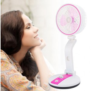 Wentylator wiatrak składany bezprzewodowy lampka biurkowy stojący na biurko 3