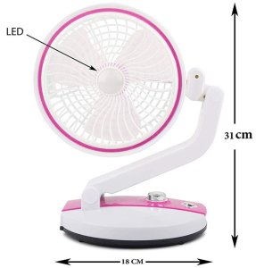 Wentylator wiatrak składany bezprzewodowy lampka biurkowy stojący na biurko 6