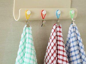 5x haczyki wieszaki klipsy żabki do łazienki ręczniki zestaw ścierki 8