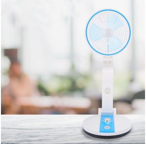 Wentylator wiatrak składany bezprzewodowy lampka biurkowy stojący na biurko 2