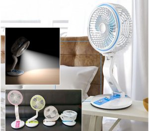 Wentylator wiatrak składany bezprzewodowy lampka biurkowy stojący na biurko 4