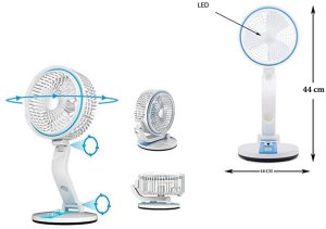 Wentylator wiatrak składany bezprzewodowy lampka biurkowy stojący na biurko 5