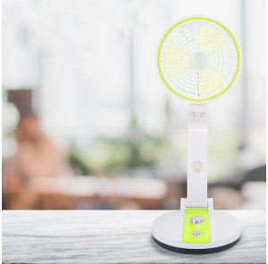 Wentylator wiatrak składany bezprzewodowy lampka biurkowy stojący na biurko 2