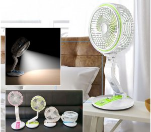 Wentylator wiatrak składany bezprzewodowy lampka biurkowy stojący na biurko 4