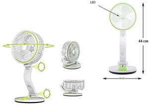 Wentylator wiatrak składany bezprzewodowy lampka biurkowy stojący na biurko 6