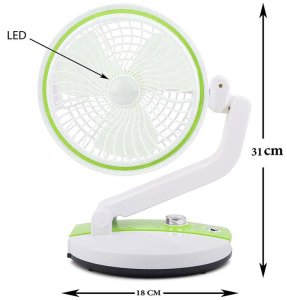 Wentylator wiatrak składany bezprzewodowy lampka biurkowy stojący na biurko 7