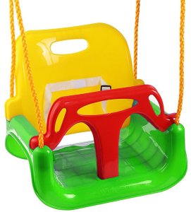 Huśtawka kubełkowa ogrodowa dla dzieci 3w1 mocna 2