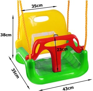 Huśtawka kubełkowa ogrodowa dla dzieci 3w1 mocna 8