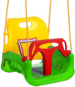 Huśtawka kubełkowa ogrodowa dla dzieci 3w1 mocna 9
