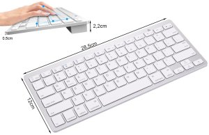 Klawiatura bezprzewodowa bluetooth do pc ipad mac mała slim niskoprofilowa 7