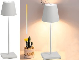 Lampka nocna stołowa dotykowa lampa 3 stopniowa wysoka bezprzewodowa usb 2