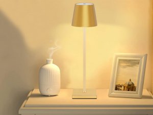 Lampka nocna stołowa dotykowa lampa 3 stopniowa wysoka bezprzewodowa usb 10