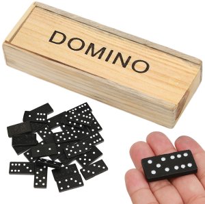 Domino drewniane gra w pudełku 28 elementów 1