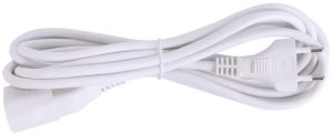 Przedłużacz typu niemieckiego 2x1.0m#13217; 3 m biały MAX.2300W 1