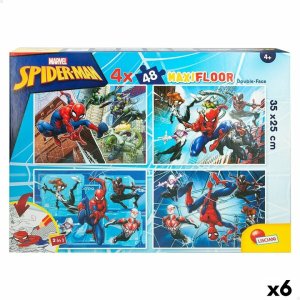 Puzzle dla dzieci Spider-Man Dwustronny 4 w 1 48 Części 35 x 1,5 x 25 cm (6 Sztuk) 1