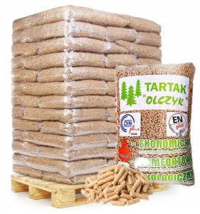 Pellet Olczyk paleta 65 worków 975 kg certyfikowany opał drzewny 1