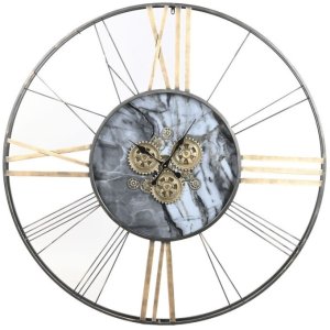 Zegar Ścienny Home ESPRIT Biały Złoty Metal 140 x 9 x 140 cm 1