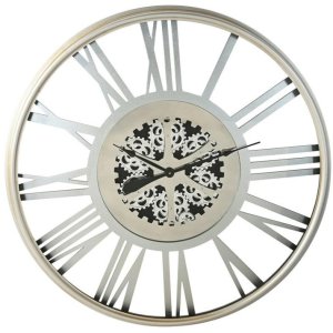 Zegar Ścienny Home ESPRIT Srebrzysty Żelazo 102 x 9,5 x 102 cm 1