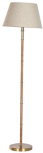 Lampa Stojąca Home ESPRIT Beżowy Złoty Naturalny 50 W 220 V 42 x 42 x 154 cm 1