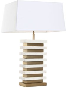 Lampa stołowa Home ESPRIT Biały Złoty 50 W 220 V 1