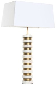 Lampa stołowa Home ESPRIT Biały Beżowy Złoty 50 W 220 V 1