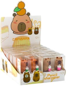 Strugaczka Kapibara Z Kubkiem Szkolna Biurowa Brązowa LEAN 4