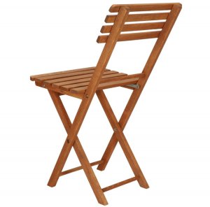 Meble ogrodowe składane drewniane na balkon stół i dwa krzesła impregnowane brązowe UNIWERSALNY 21