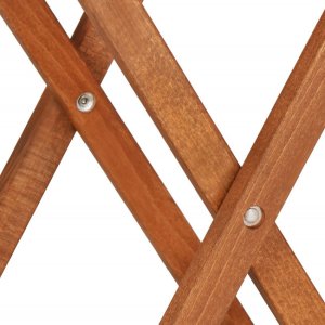 Meble ogrodowe składane drewniane na balkon stół i dwa krzesła impregnowane brązowe UNIWERSALNY 8