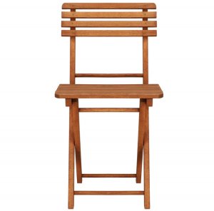 Meble ogrodowe składane drewniane na balkon stół i dwa krzesła impregnowane brązowe UNIWERSALNY 10