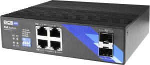 BCS-B-ISP04G-2SFP BCS switch PoE 4 portowy szyna DIN 4