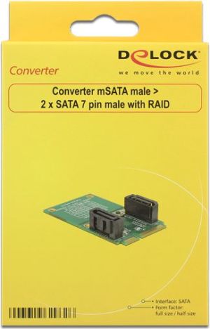 Delock Konwerter mSATA męski > 2x SATA z obsługą RAID (62962) 4
