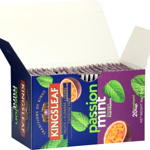 Kingsleaf PASSION MINT herbata owocowa MARAKUJA MIĘTA PIEPRZOWA bez kofeiny - 20 x 1,8 g 3