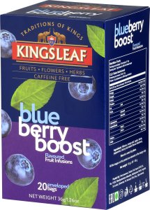 Kingsleaf BLUEBERRY BOOST herbata owocowa BORÓWKA HIBISKUS bez kofeiny - 20 x 1,8 g 1