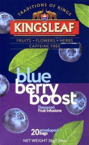 Kingsleaf BLUEBERRY BOOST herbata owocowa BORÓWKA HIBISKUS bez kofeiny - 20 x 1,8 g 2