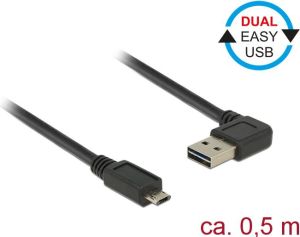 Kabel USB Delock USB-A - 0.5 m Czarny (85164) 1