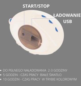 Silikonowa lampka nocna LED kolory KOT KOTEK 6