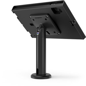 Compulocks iPad Pro M4 11" (2024), Apex Enclosure Tilting Stand 8" - Befestigungskit (Gehause, Aufstellung) - freiliegende Front-/Ruckkamera und Sensoren - fur Tablett - verriegelbar - Metall - Schwarz - Bildschirmgrosse: 27.9 cm (11") - fur Apple 11- 2