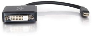 Adapter AV C2G C2G 20cm Mini DisplayPort to DVI Adapter - Thunderbolt to Single Link DVI-D Converter M/F - Black - DisplayPort-Kabel - Mini DisplayPort (M) zu DVI-D (W) - 20 cm - Schwarz 2