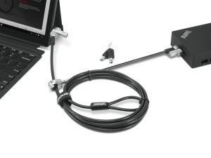 Kensington NanoSaver MasterKey Twin Head Lock Cable Lock - Sicherheitskabelschloss - Schwarz - 2.4 m - fur ThinkCentre M75t Gen 2, ThinkPad L13 Yoga Gen 3, T14s Gen 3, X13 Gen 3 1