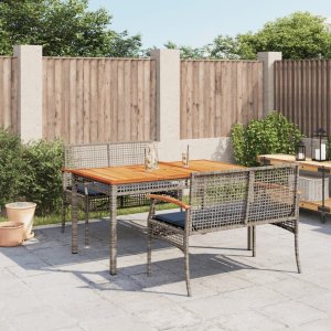 Patio Dining Set Set of 4 Gray, Navy Blue 1