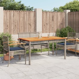 Patio Dining Set Set of 6 Gray 1