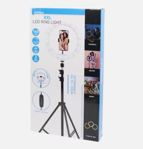 Lampa pierścieniowa LED Ring V-TAC 10W fi255mm Statyw Pilot VT-45010 3200K-5500K 550lm 3