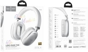 Słuchawki bezprzewodowe Hoco W35 (srebrny) 4