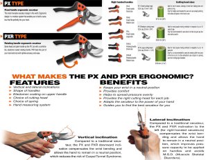 Bahco ERGO™ sekatorius su elastomeru dengtom fiksuojamom rankenom L dydis, maks. Ø 30 mm 1