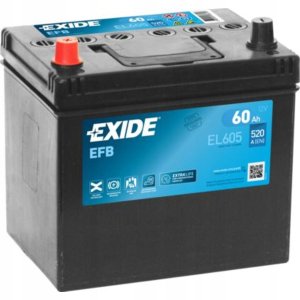 EXIDE EL605 EFB 60Ah 520A (EN) 12V akumuliatorius 4