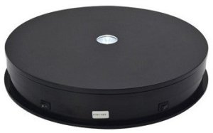 Elektrinis 360° besisukantis stovas su LED pašvietimu, apvalus 30cm, juodas 1