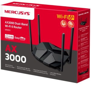 MERCUSYS MR85X WiFi6 router (AX3000,2,4GHz/5GHz,3xGbELAN,1x2,5GbEWAN) 3
